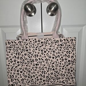Leopard Print Pink Tote Bag